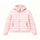 Women's Pink Small Polka Dot Puffer Jacket - Gentle Delicate Winter Coat