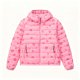 Women's Pink Large Polka Dot Puffer Jacket - Lively Sweet Winter Coat