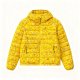 Women's Yellow Floral Print Hooded Puffer Jacket - Sweet Fresh Winter Coat